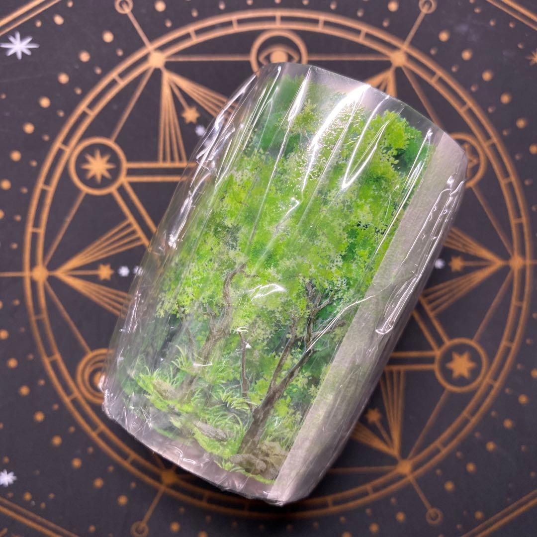 【9388】海外　マステ　5m巻　PETマスキングテープ　木　緑　自然　装飾系