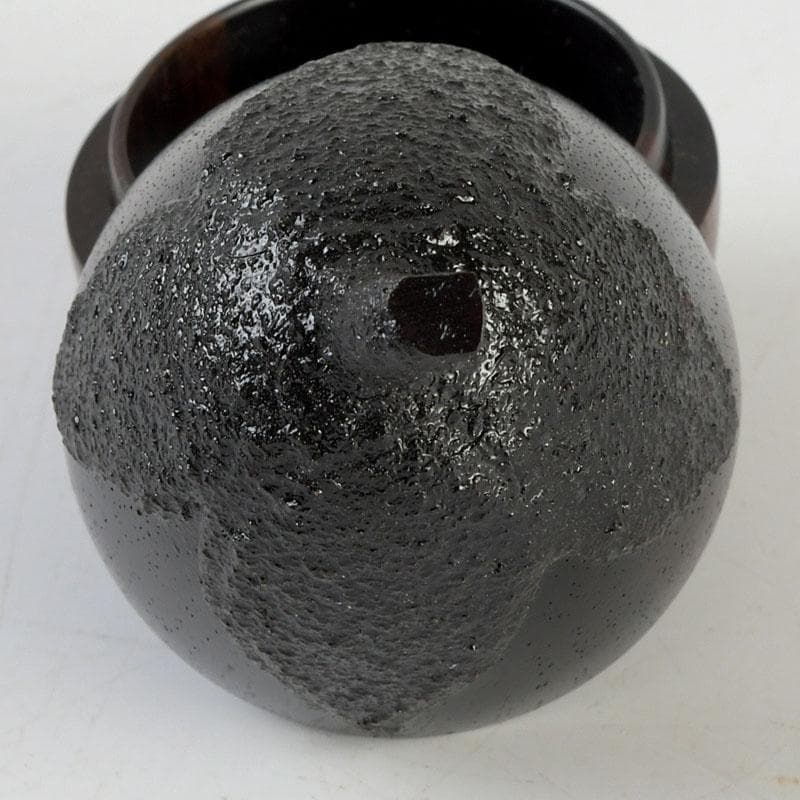 茶道具　嗣造作　黒柿　茄子香合　共箱　V　9583