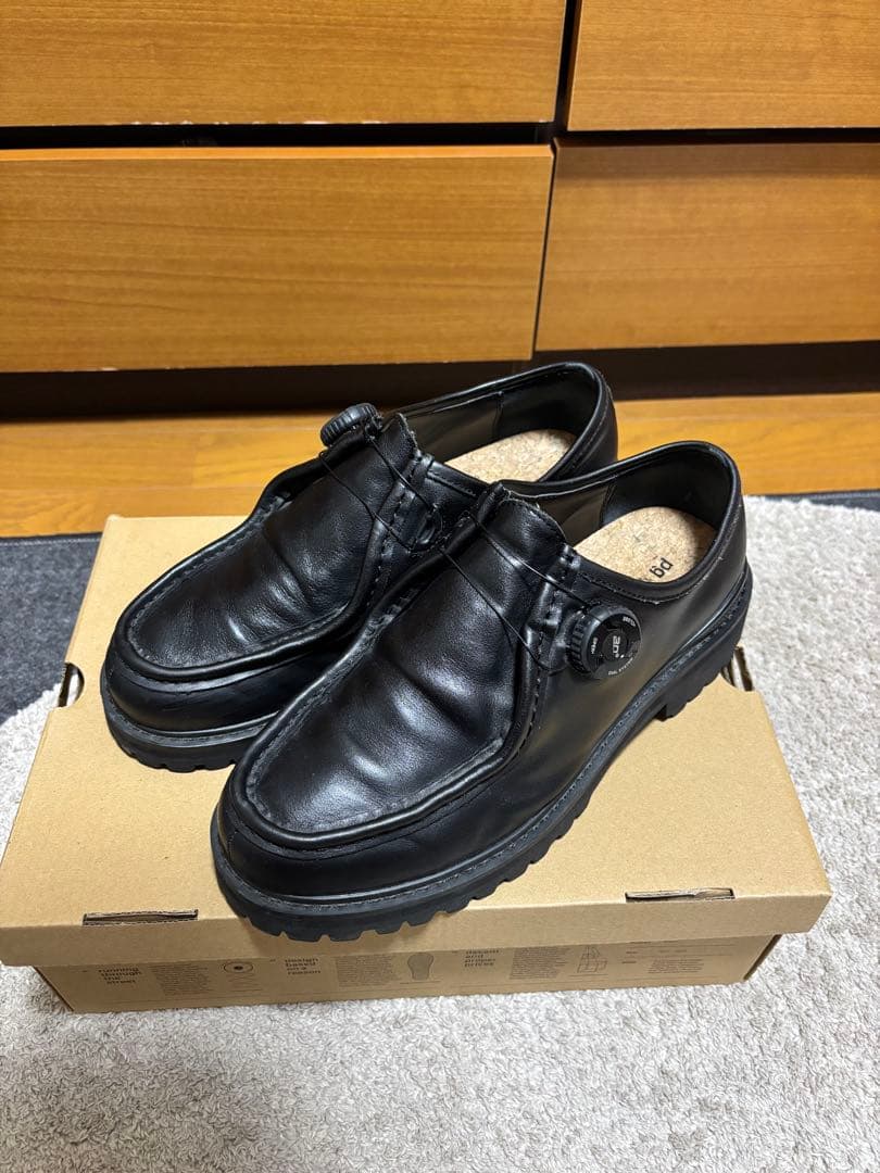 靴 pg steven alan knock black leather 42