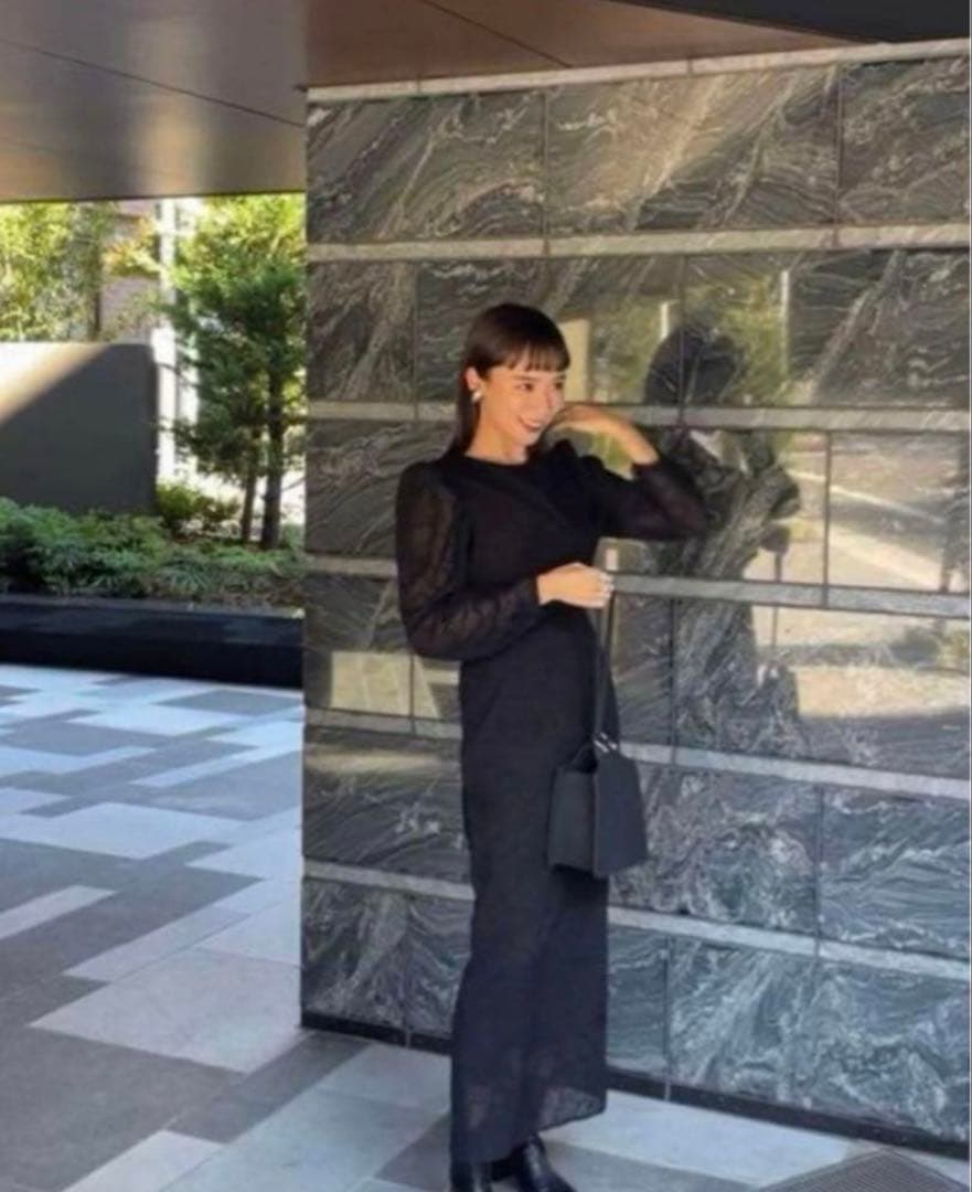 Knuth Marf back open sheer dress Mサイズ