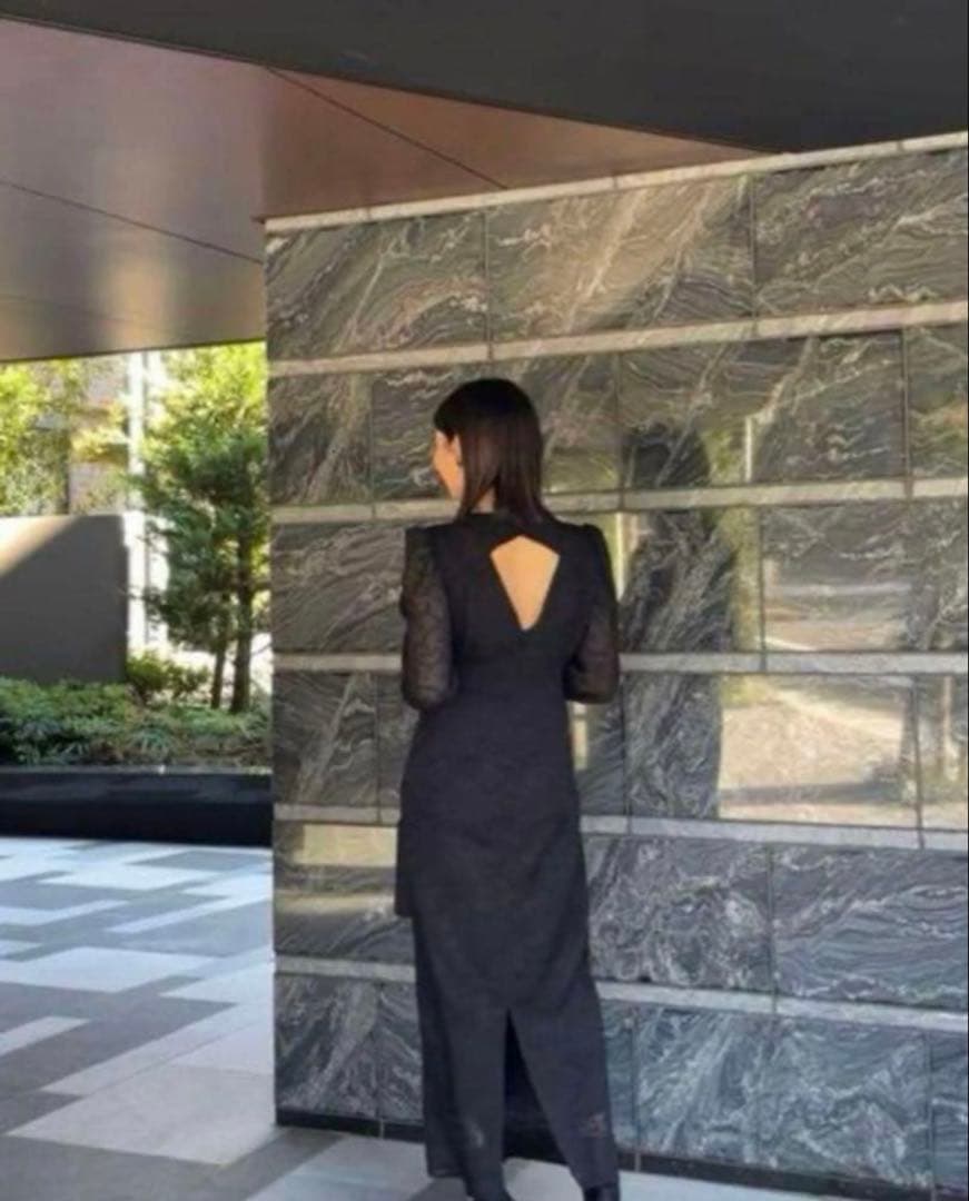 Knuth Marf back open sheer dress Mサイズ