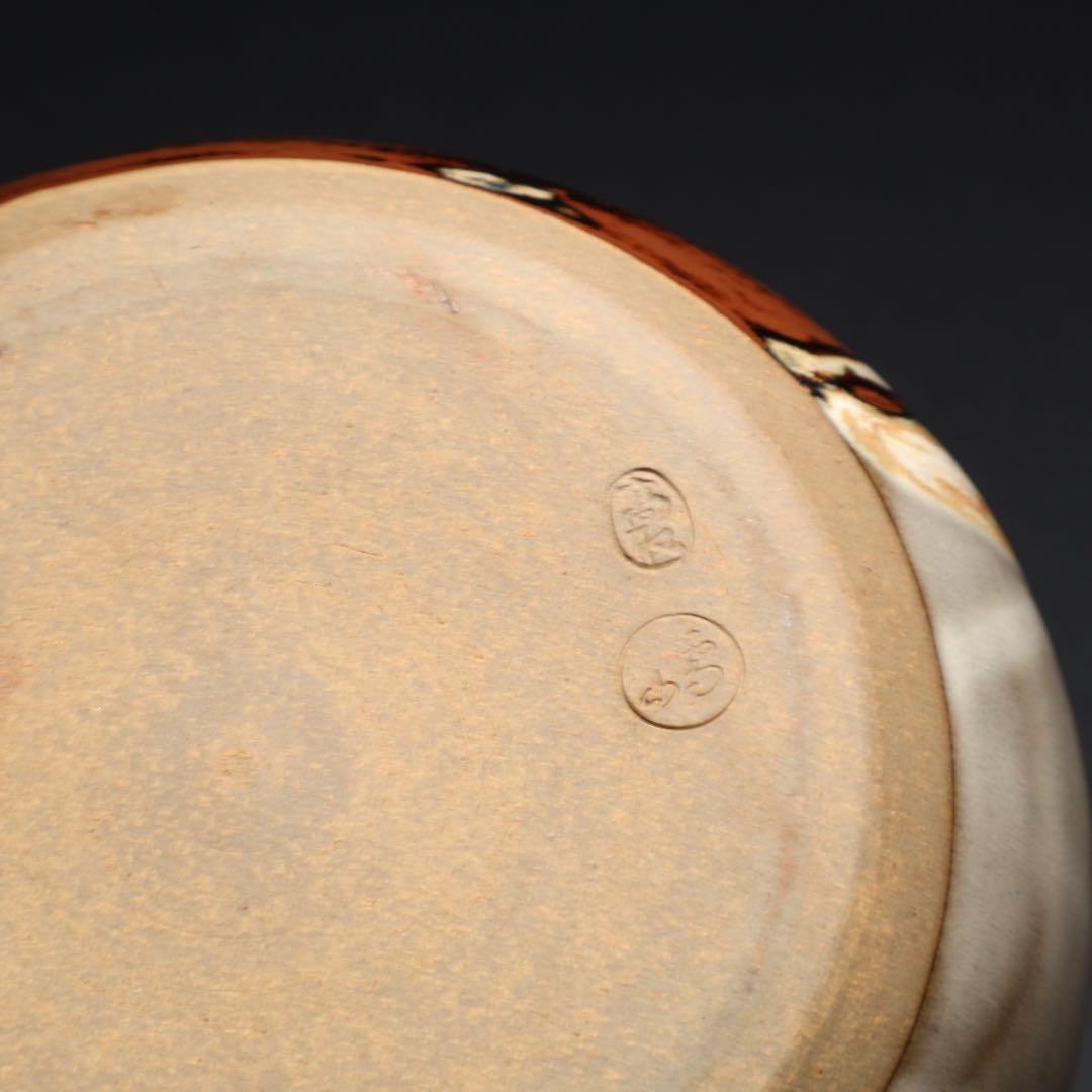 【茶道具】水指　高取　鬼丸雪山　共箱　6R1635ラ2