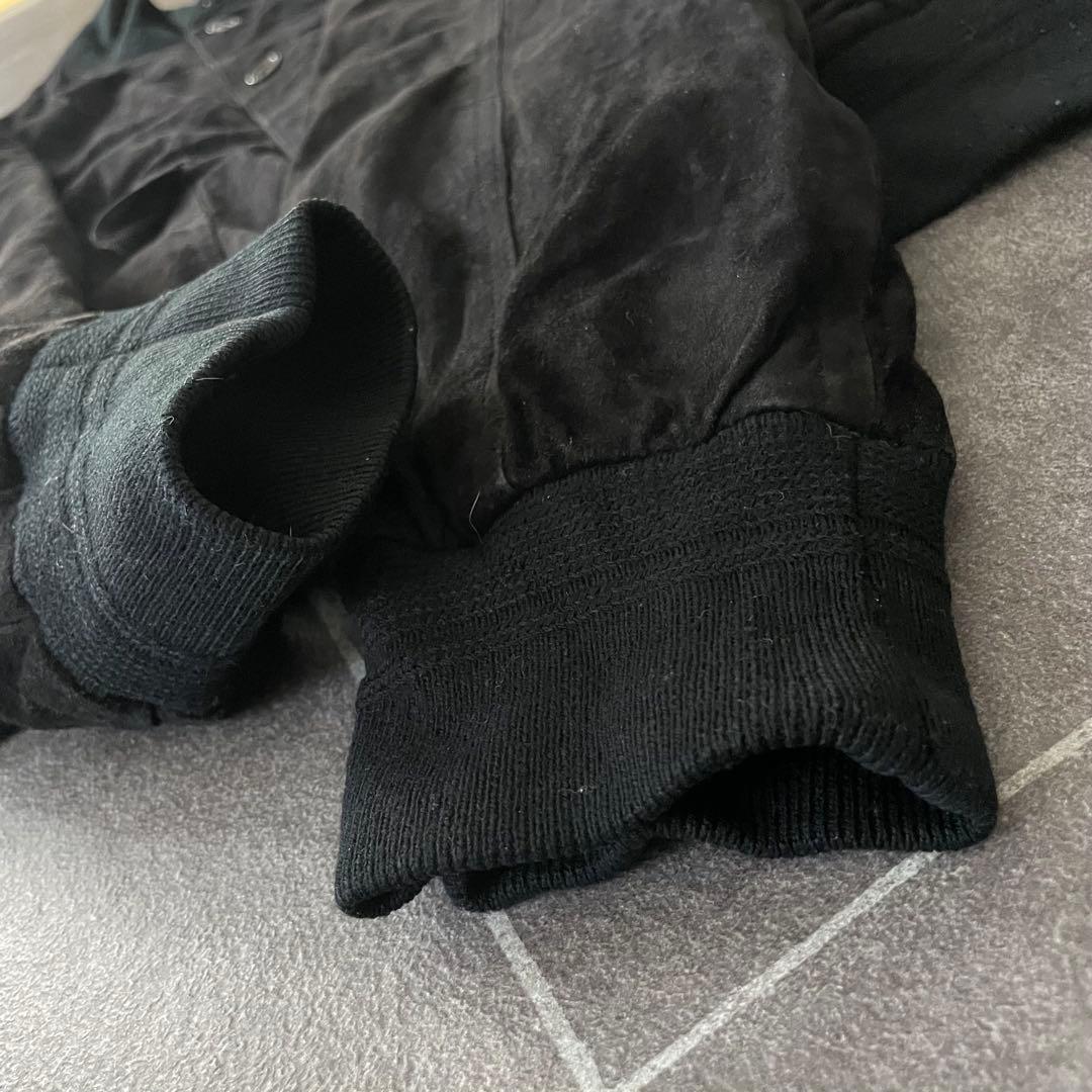 -90's 本革 A-1 suede leather バルスターブルゾン 黒
