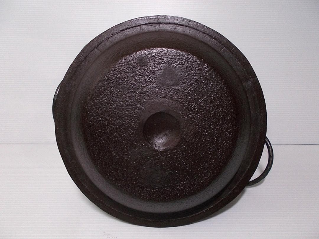 良品 茶道具 釜師:金森紹栄 富士釜 茶釜 釜環 唐銅蓋