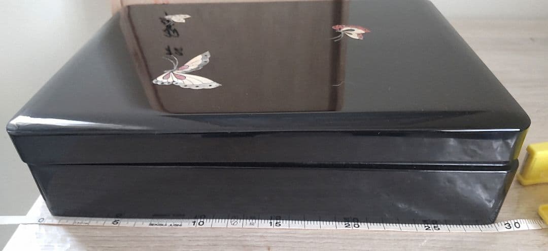 高級 高岡漆器 松翠作 青貝塗り 螺鈿 文庫 桐箱入り