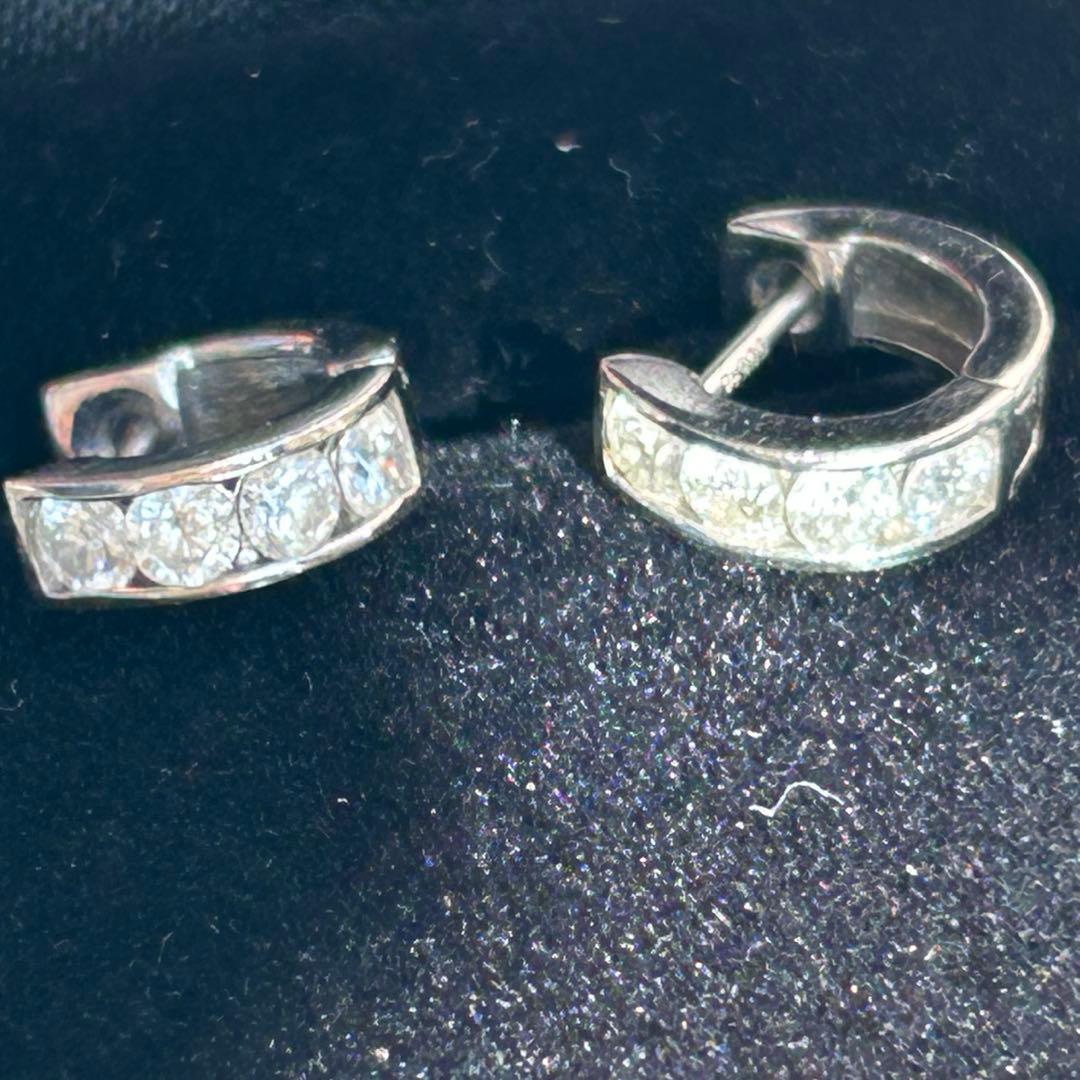 る*ー様 pt900 プラチナ　ダイヤモンド　フープピアス　計0.56ct