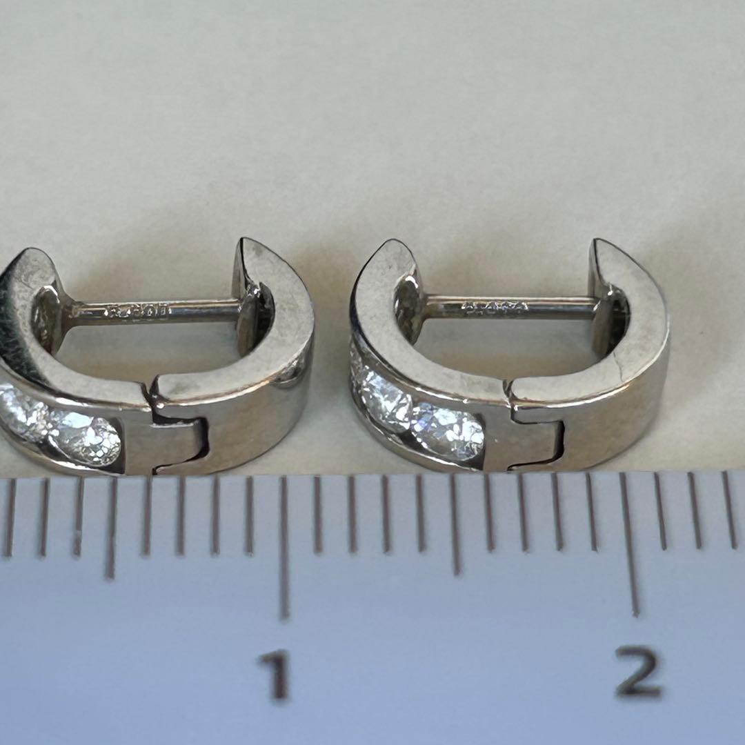 る*ー様 pt900 プラチナ　ダイヤモンド　フープピアス　計0.56ct
