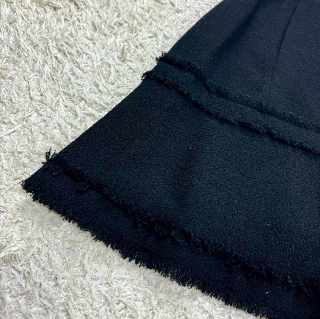 CHANEL 07A ツイードスカート ココマーク フリンジ ブラック