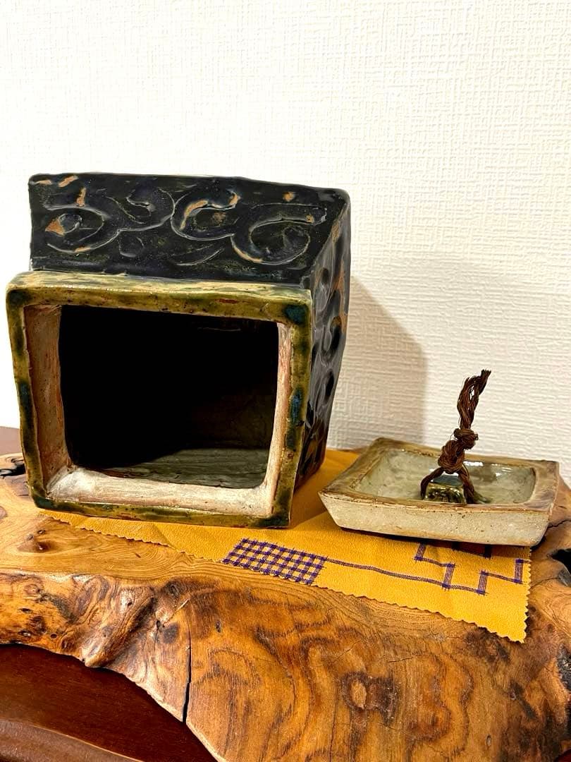 【仁王窯】壺屋焼 やちむん タラフー 大型タラフー 蓋物 蓋壺 甕