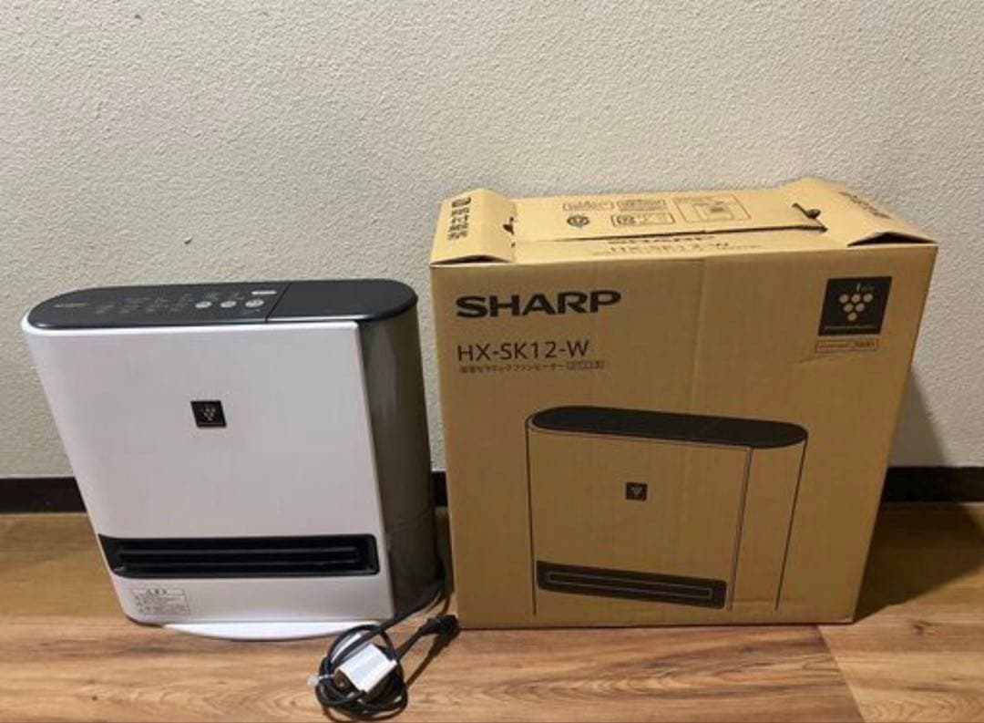 シャープ プラズマクラスター加湿セラミックファンヒーター HX-SK12-W