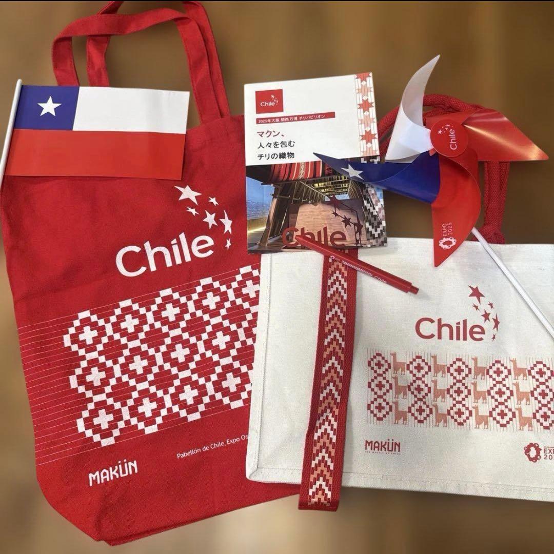 チリ国旗デザイン トートバッグ セット