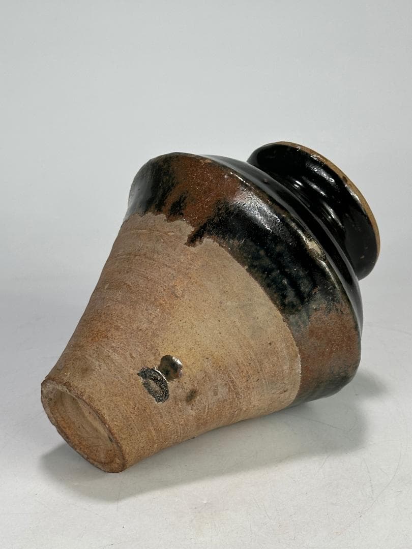 中国美術　元時代　黒釉　花瓶　花器　華道具