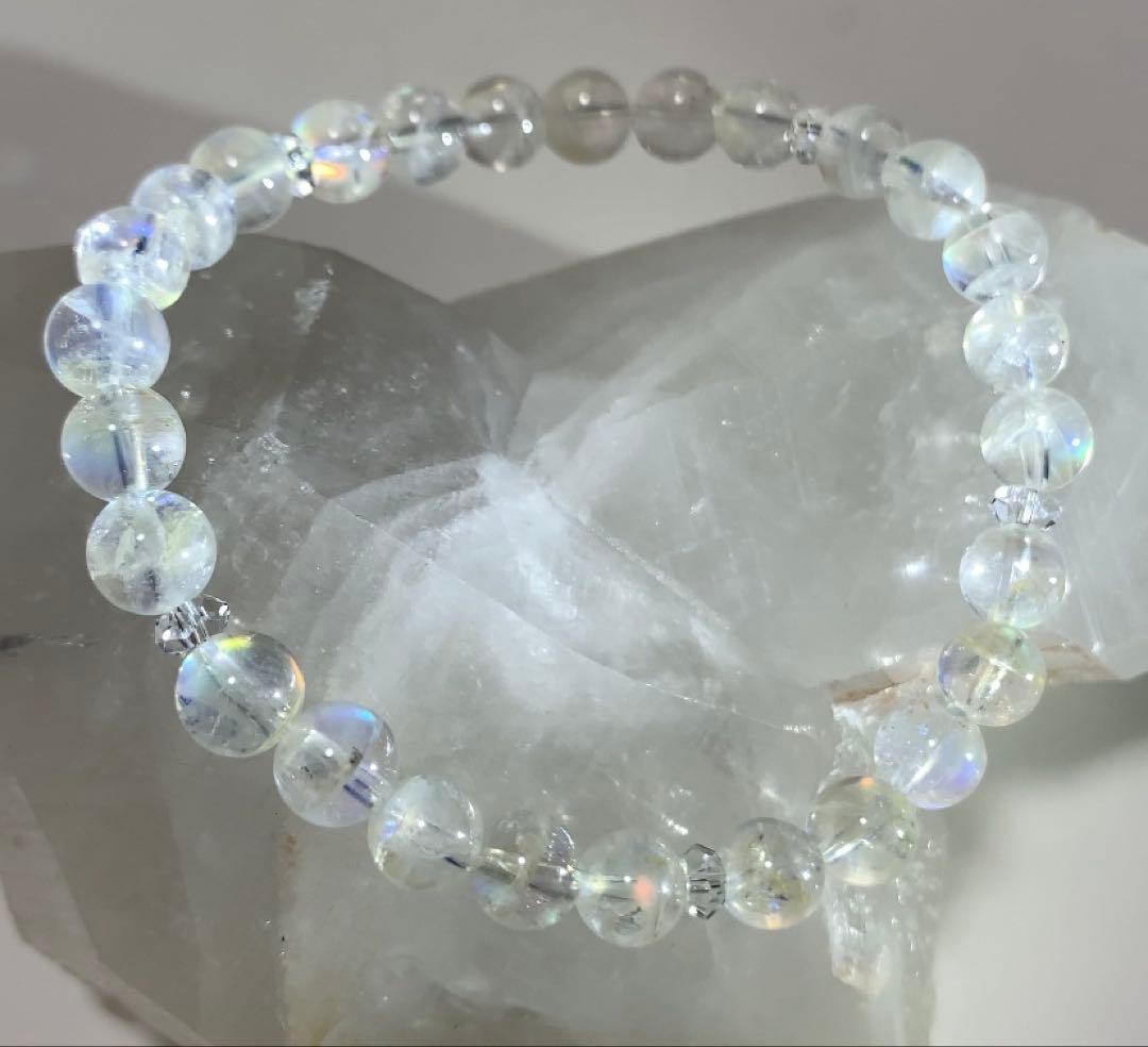 ★純子様★ ホワイトラブラドライト　マダガスカル産 ブレスレット