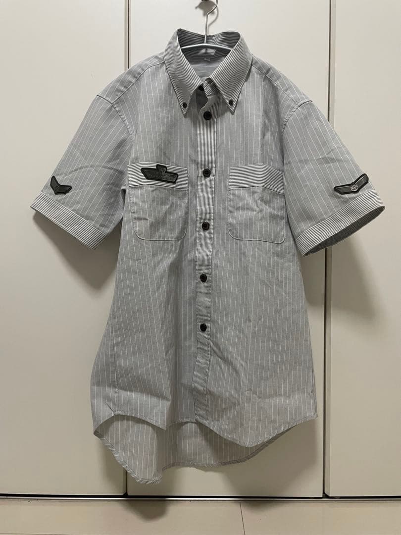 鉄道 半袖シャツ グレー