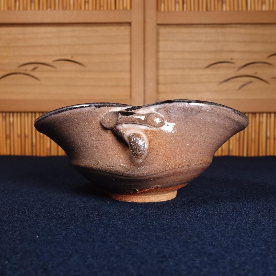 西岡小十 絵唐津蛤形 向付 5客 共箱