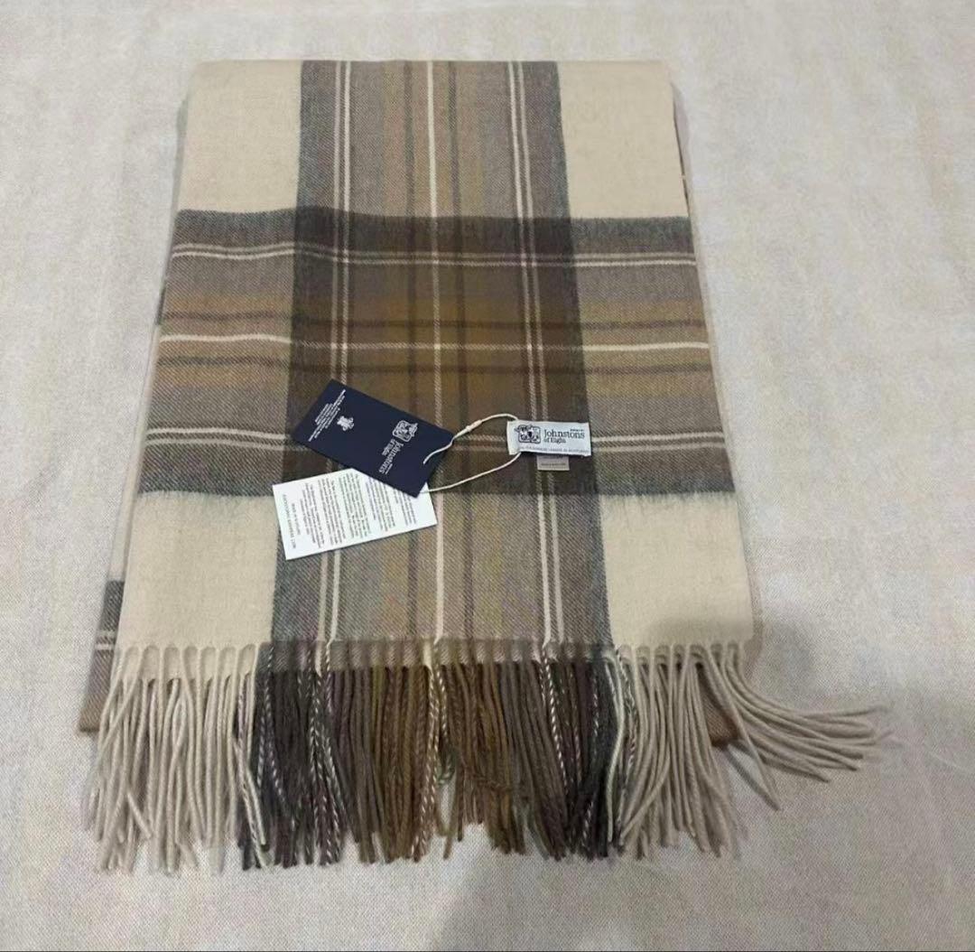 新品未使用 ジョンストンズ 大判ストール スコットランド