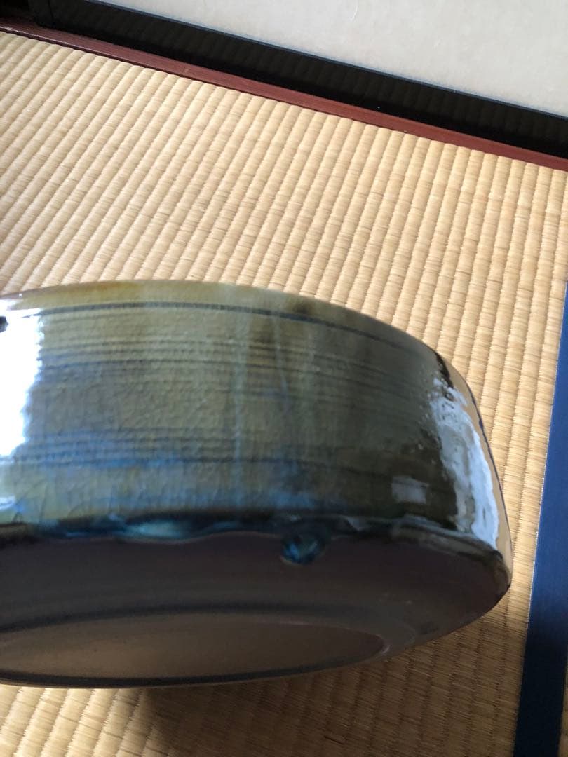 高取焼　平水指　登古造　共箱入