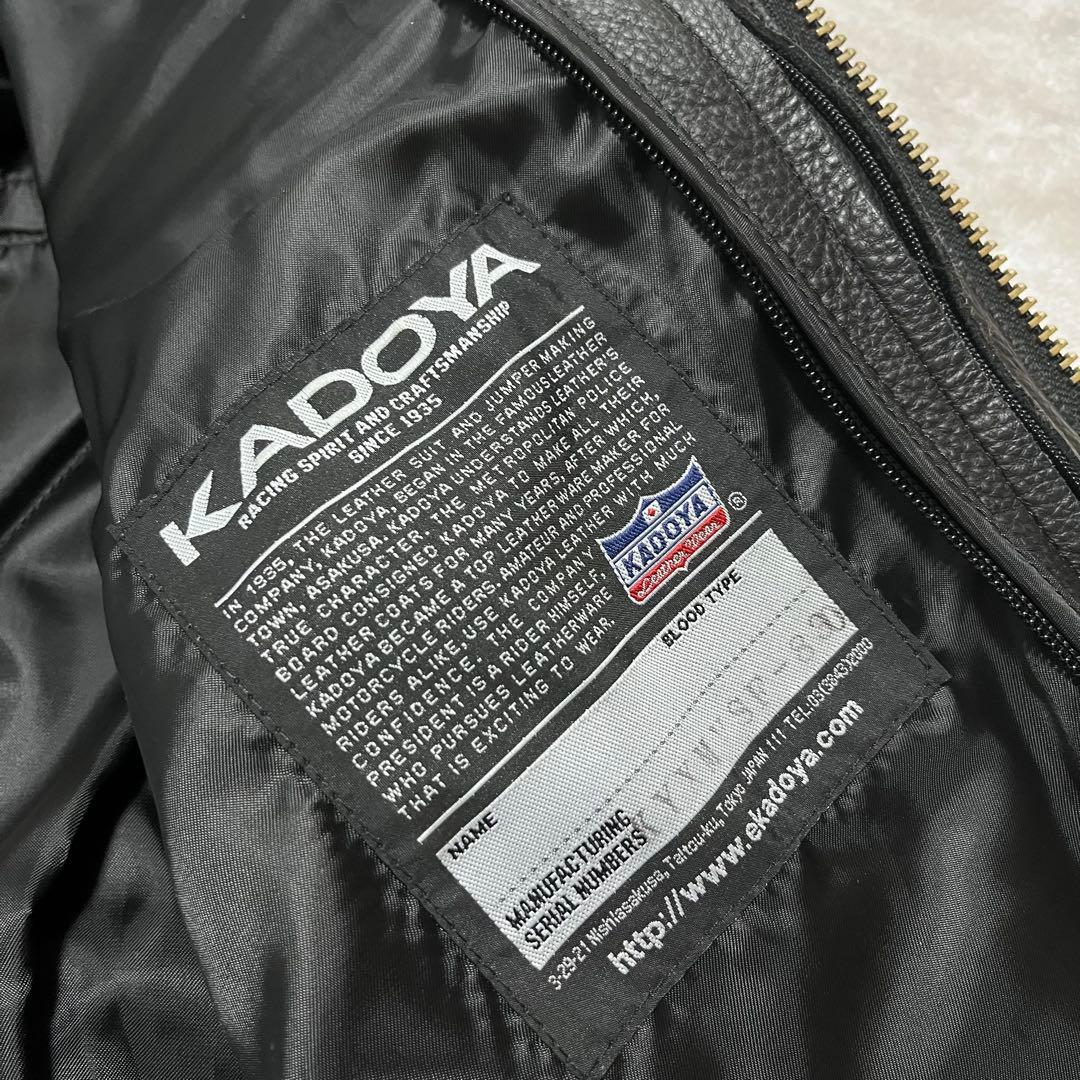 カドヤ　レザー　ライダースジャケット　シングル　ブラック　L ライナー 2way