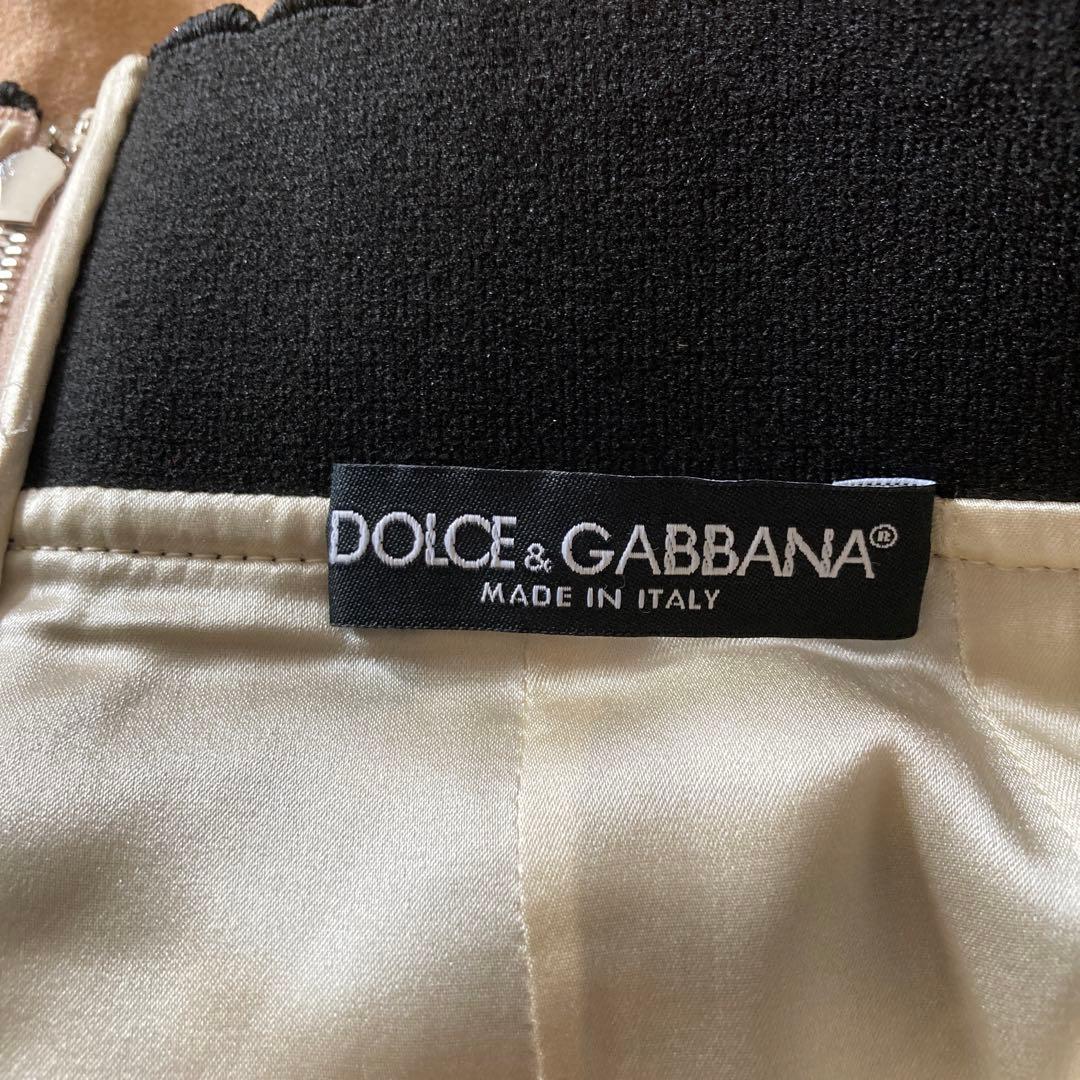 希少　DOLCE&GABBANA　D&G　ひざ丈ミニスカート　バラ　花柄　36