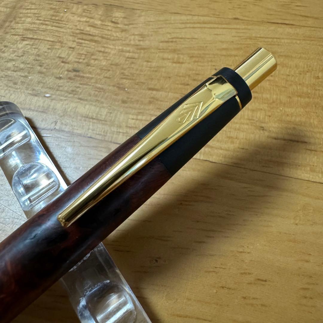 野原工芸 特上花梨瘤 変わり杢 シャーペン 0.5mm ゴールド金具 付属品完備