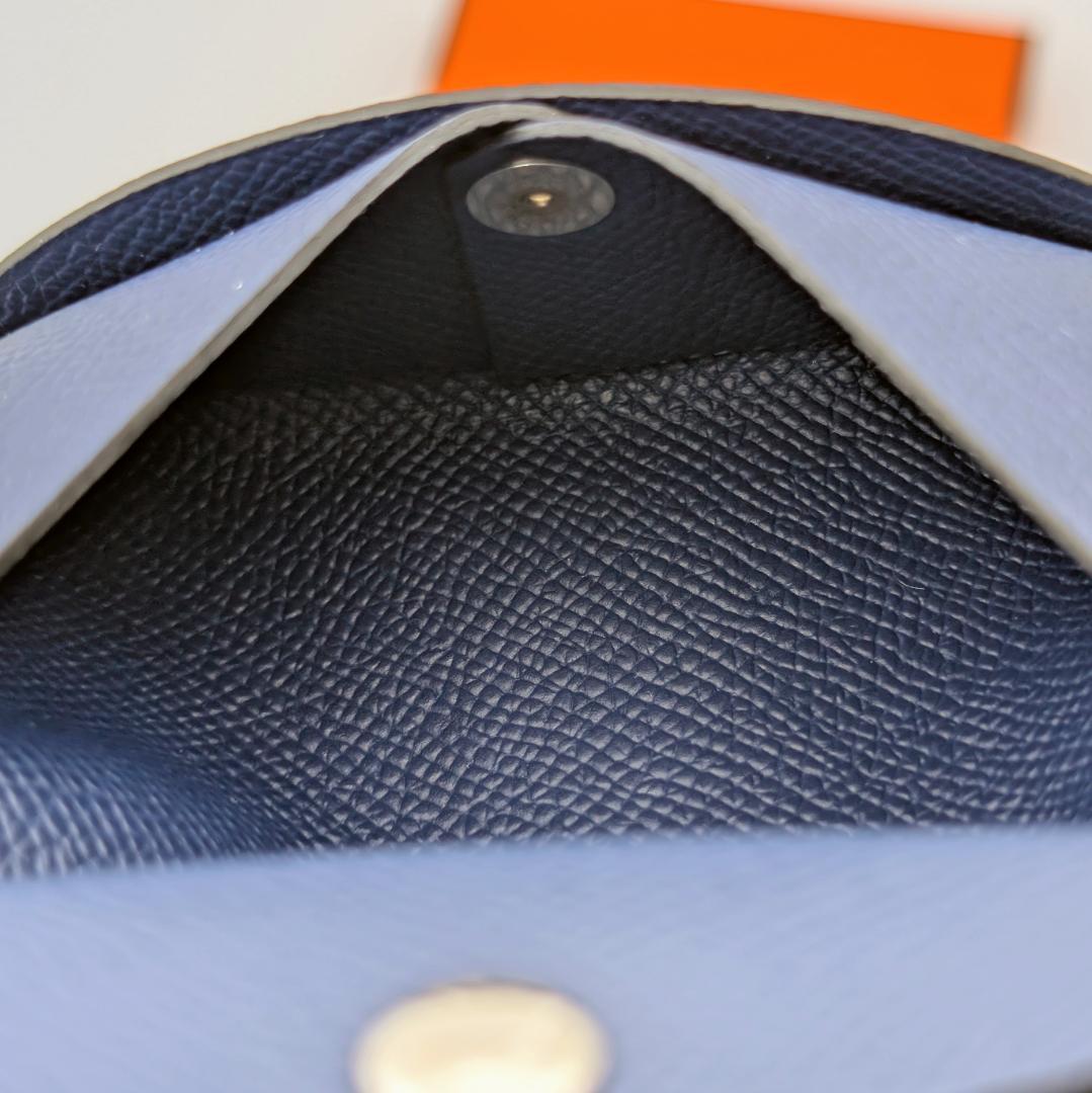 美品 エルメス カルヴィ デュオ エプソン ネイビー B刻印 2023年製