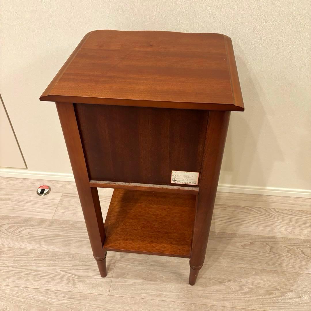 アンティーク調 ヴィンテージ木製キャビネット 2段サイドチェスト 塩川光明堂