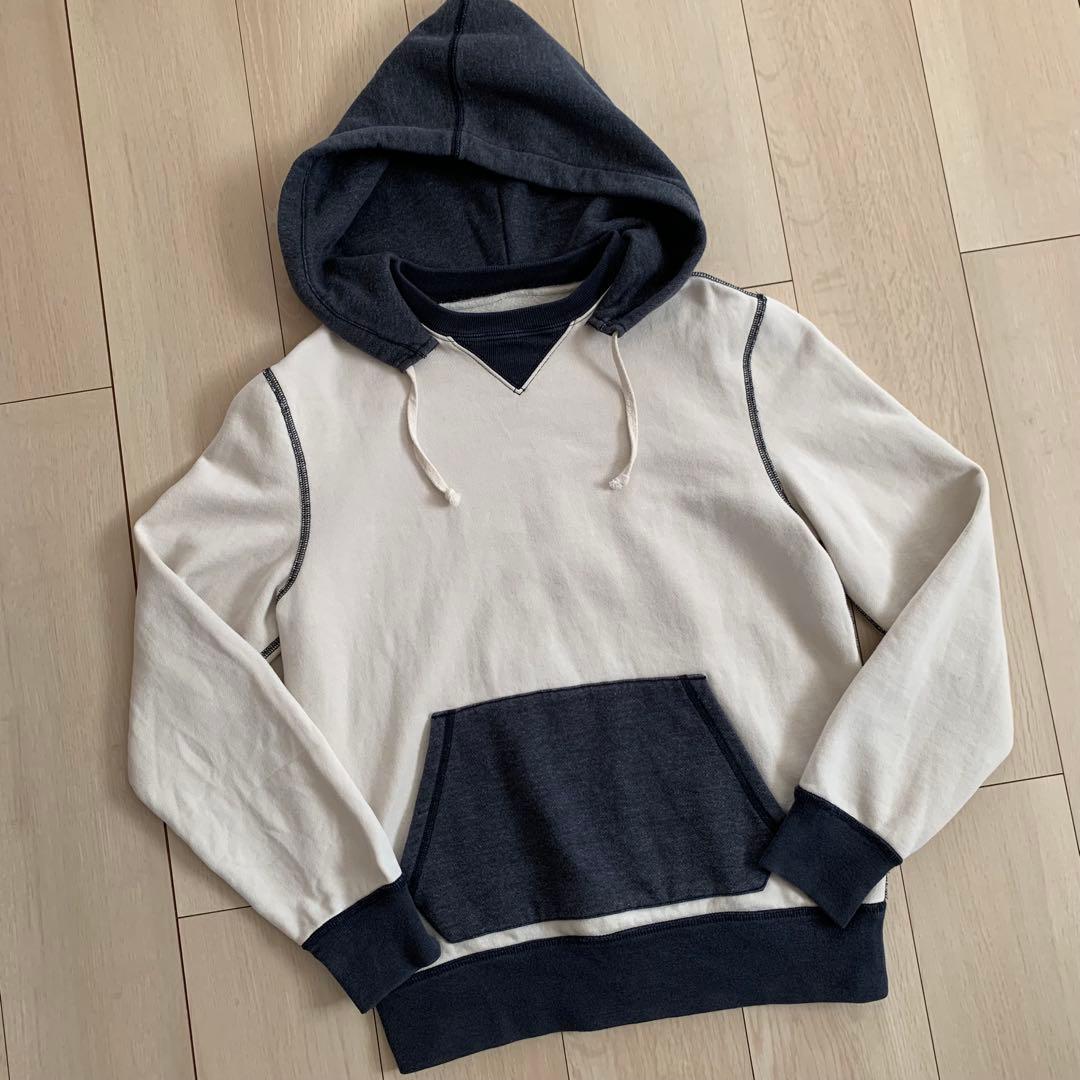 希少　RRL Ralph Lauren 後付けパーカー　2トーン　Ｓ　ステンシル