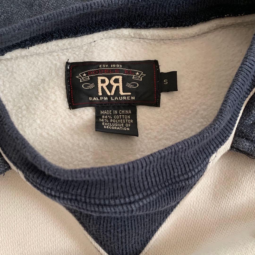 希少　RRL Ralph Lauren 後付けパーカー　2トーン　Ｓ　ステンシル