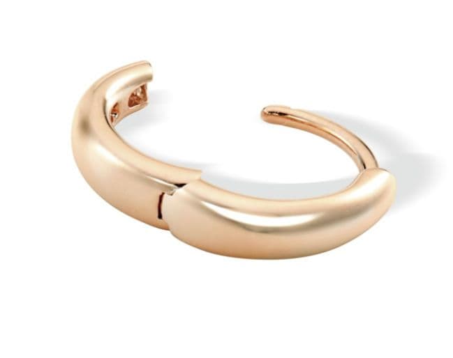 スタージュエリー　クリック　フープピアス　K18　ローズゴールド　2個セット