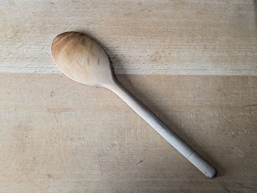 イギリス アンティーク 陶器製 ミキシングボウル 木製スプーン付き