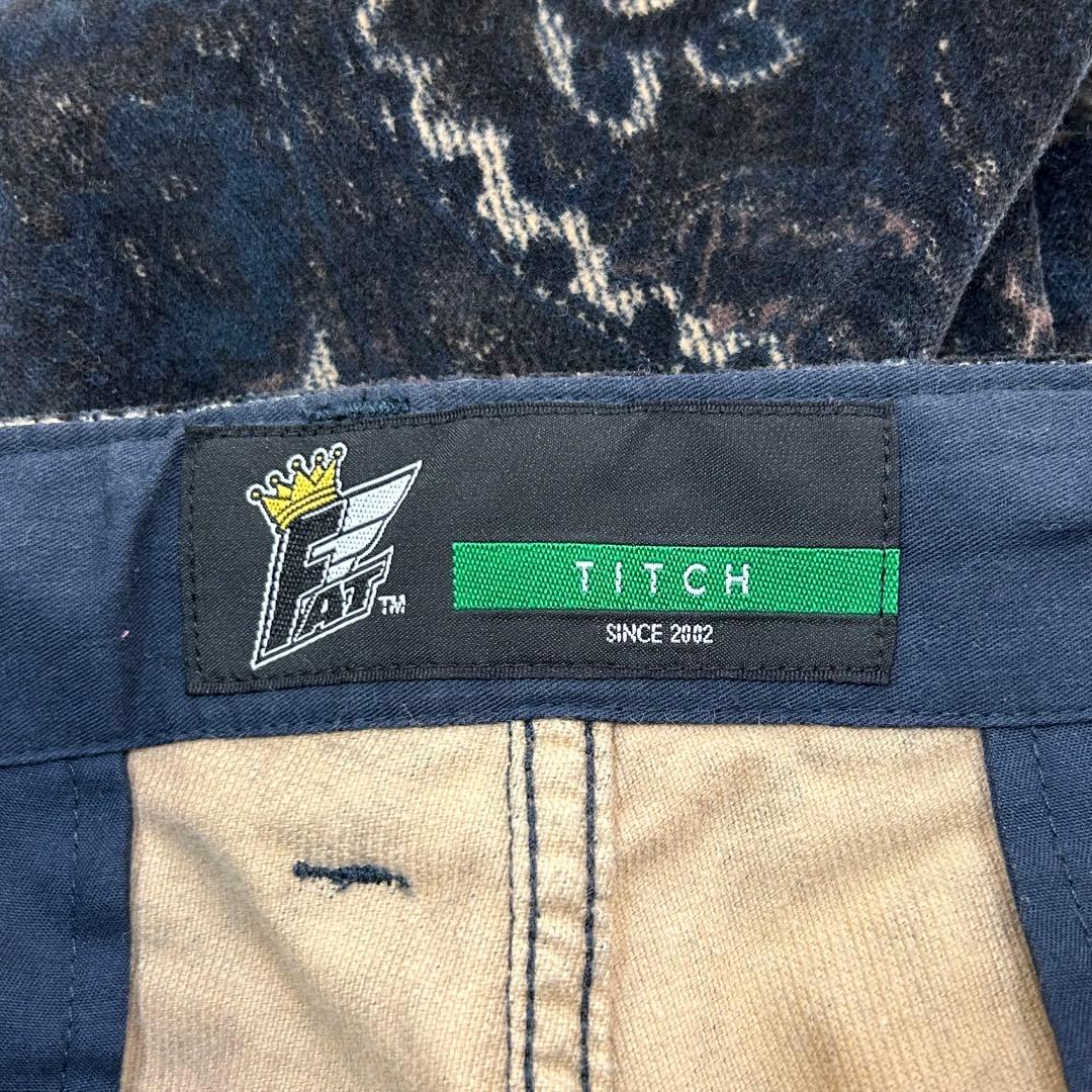 m6697【FAT】サルエルパンツ コーデュロイ 2タック ペイズリー柄