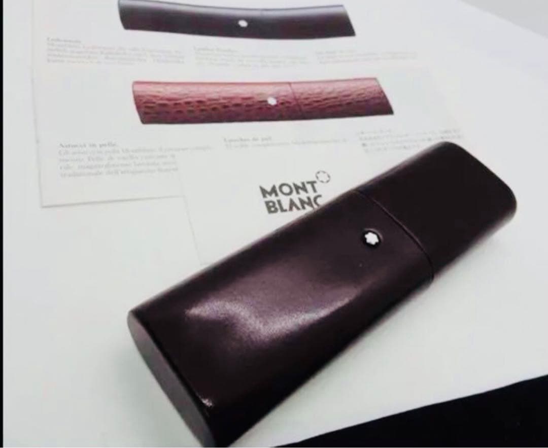 モンブラン　入手困難逸品！フローレンス製ボルドーカラーペンポーチ★専用ポーチ付