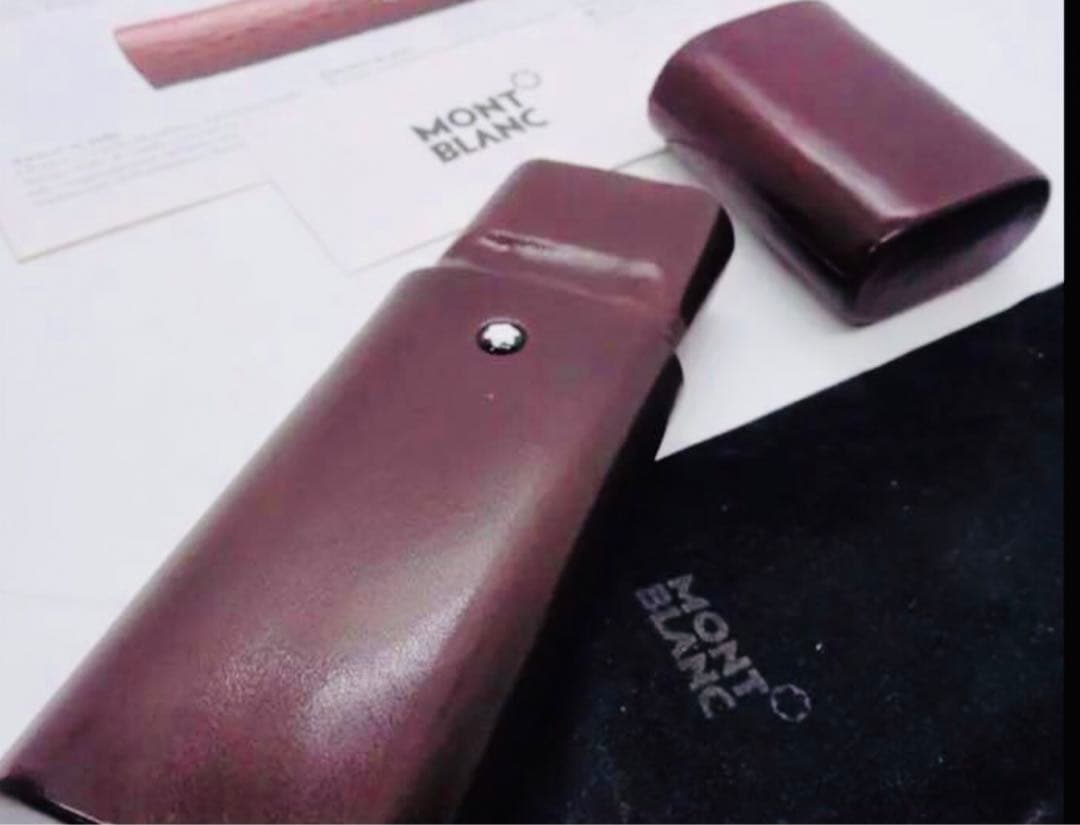 モンブラン　入手困難逸品！フローレンス製ボルドーカラーペンポーチ★専用ポーチ付