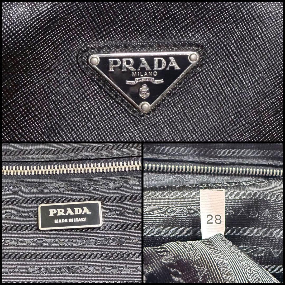 PRADA プラダ　サフィアーノレザー　三角ロゴ　スーツケース　旅行　トラベル