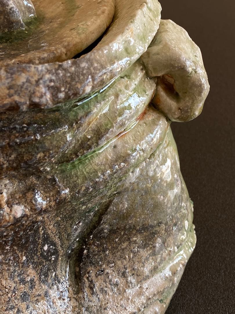 伊賀焼　耳付水指　井村侊生　　#3301