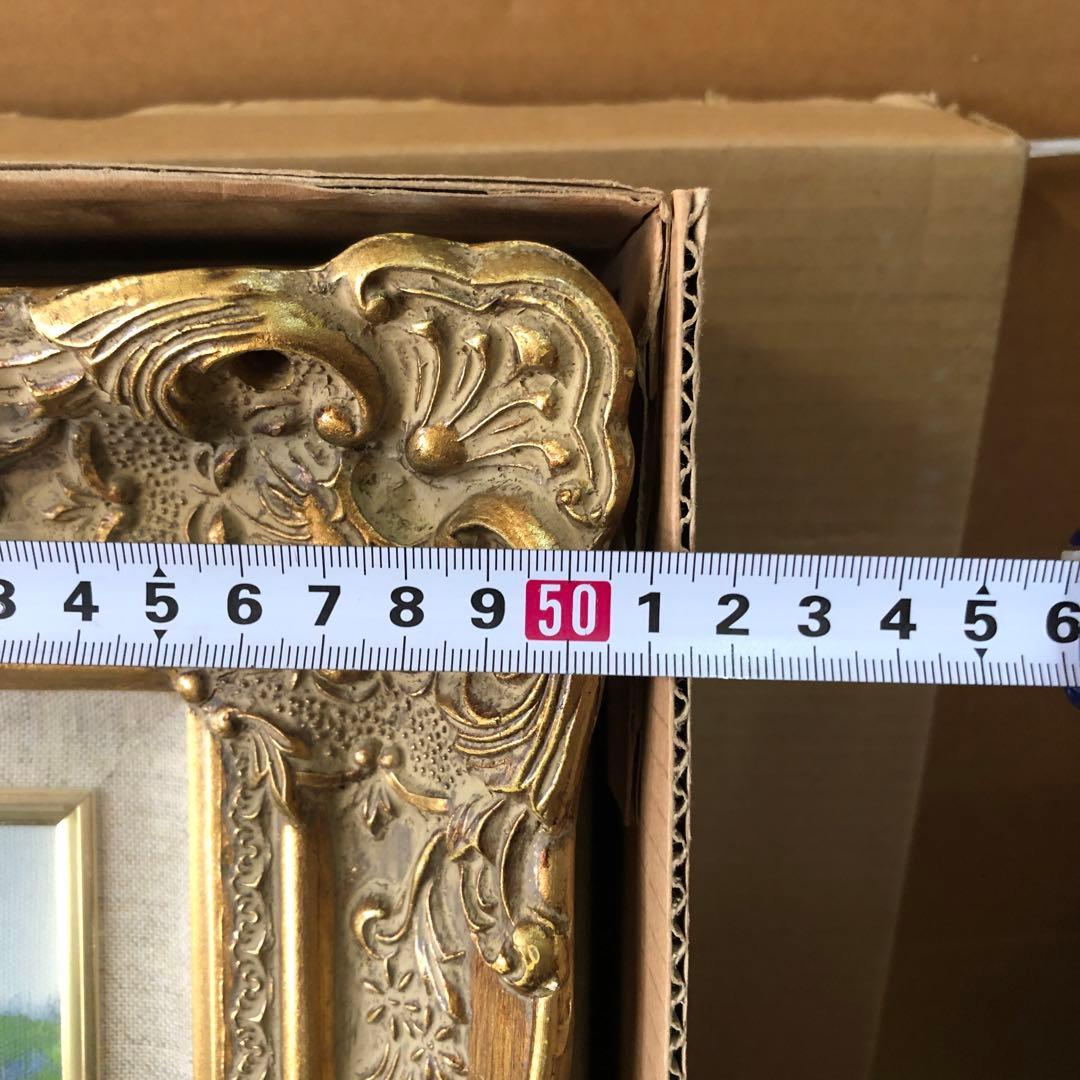 E. フィールダー花畑の風景 油彩画