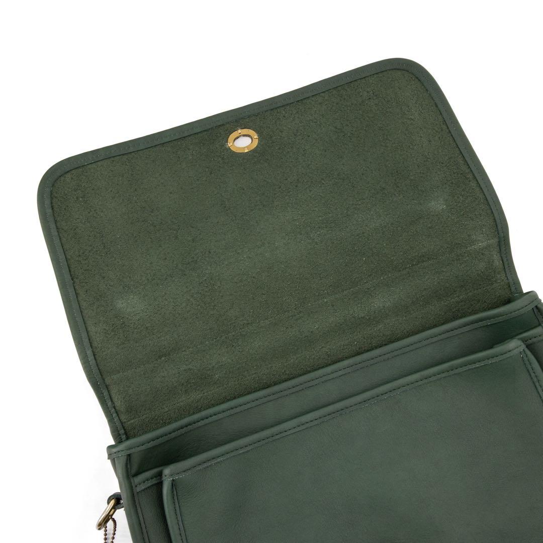 Z987【美品】オールドコーチ　ビジネスバッグ　ショルダー　ターンロック　緑