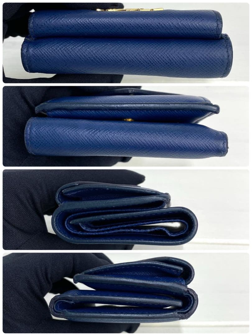 PRADA 三つ折り財布 コンパクトウォレット サフィアーノ