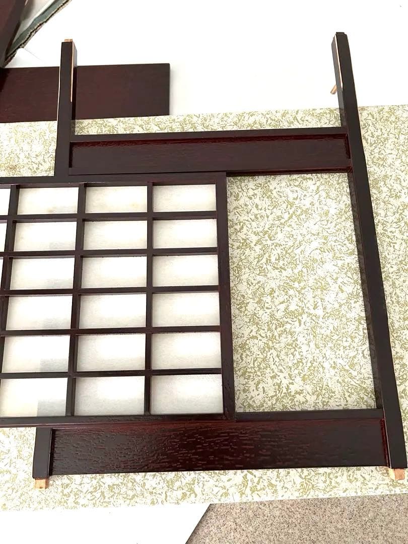 新品　茶道具吉野　組み立て式　8片　木製茶道具 格子状パネル付き