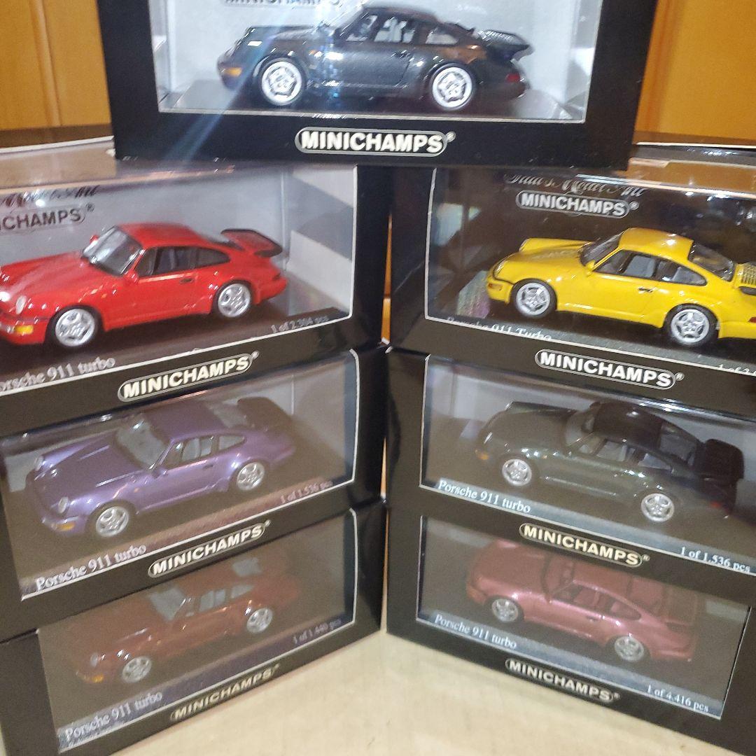 MINICHAMPS Porsche 911 turbo 6台セット赤、黄