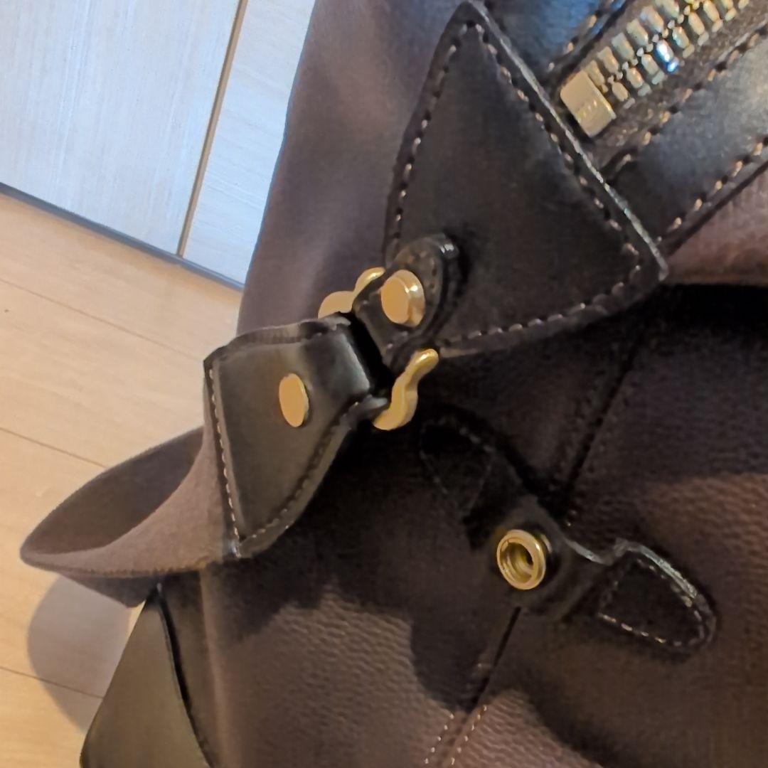 【美品】BALLY バリー ダークブラウン ボストンバッグ 2WAY シボ革