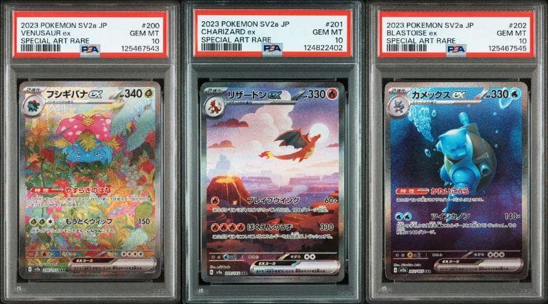 PSA10 フシギバナ リザードン カメックスex SAR 151 御三家