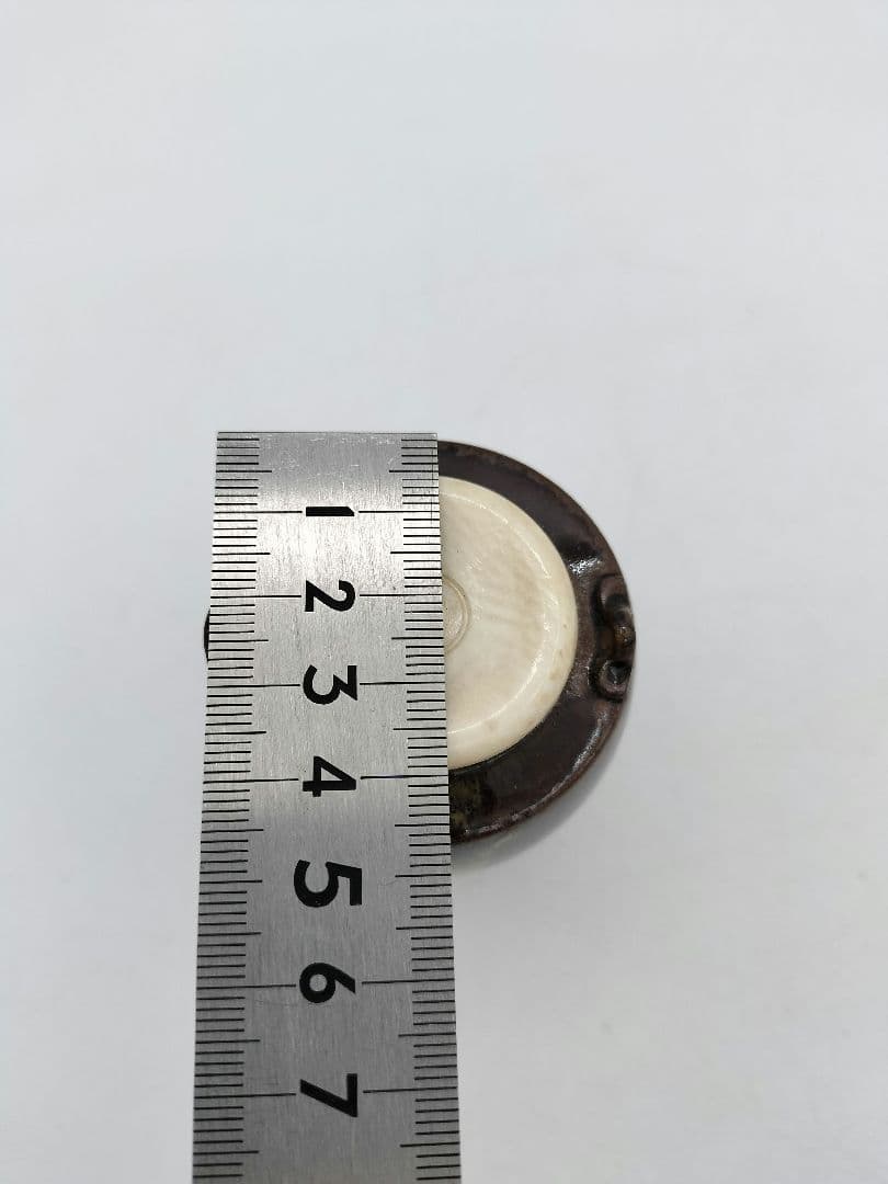 c668 茶入 高取耳付 荒磯金襴 笹蔓緞子 鬼丸雪山 木箱 茶道具 古物