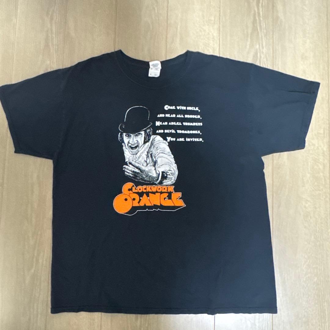 時計仕掛けのオレンジTシャツ XL 黒
