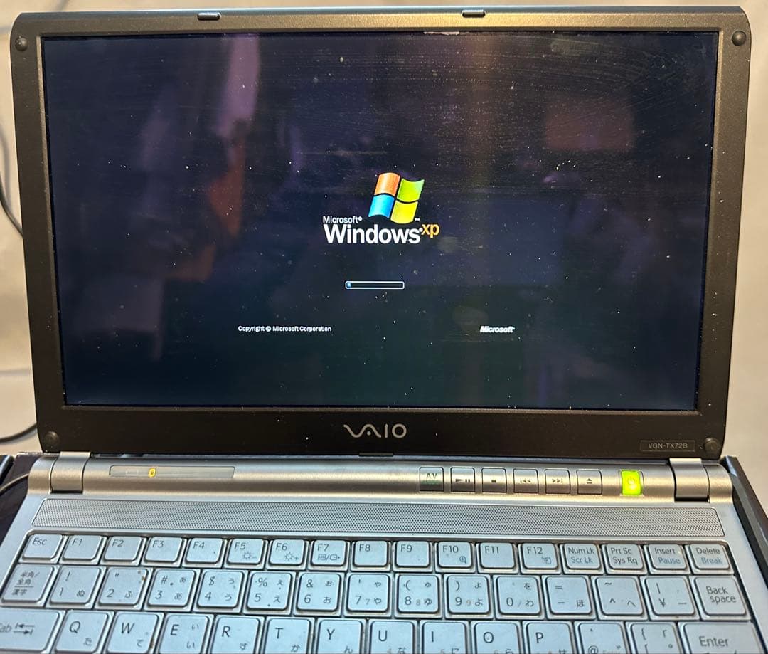 VAIO TX72B メモリ1GB HDD80GB XP世代 動作品 ワンセグ