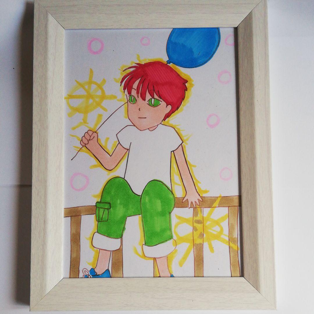 不思議な男の子「絵画」２L判サイズ