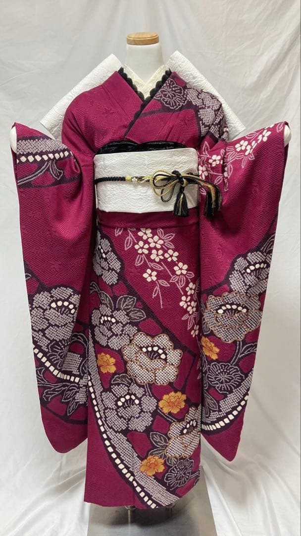 La France専用 牡丹 絞り 振袖フルセット 振袖6点セット　成人式