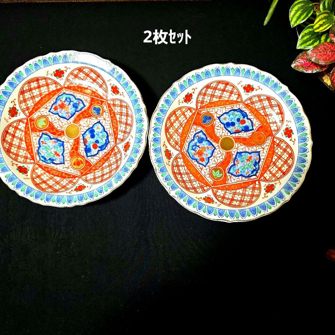 ご購入者様ご確認用　大明成化年製　色絵染付　綾花皿　輪花 深皿　1枚