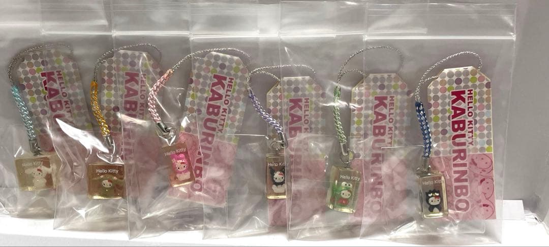 J*_様 ハローキティ 根付 ストラップ サンリオキャラクターかぶりもの 6種セ
