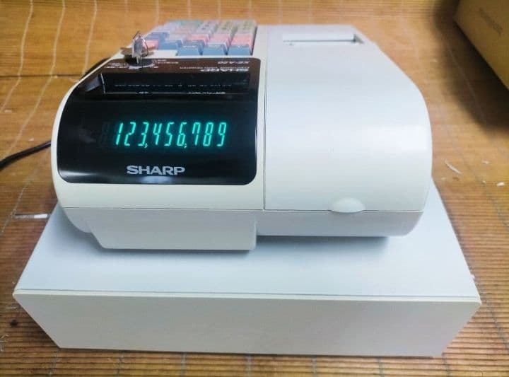 シャープレジスター　XE-A20　店名設定無料ロゴ可能機種　673838